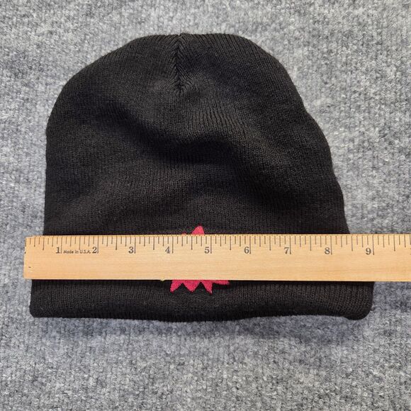 Spirit Halloween Beanie Hat Fitted Mens One Size Black POW Comic Cuffed Knit - Picture 6 of 6